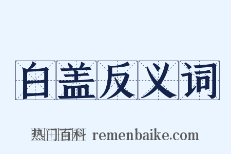 白盖反义词是什么意思的图片